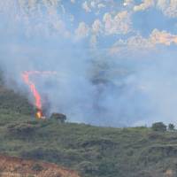 Imágenes del incendio registrado este 21 de julio de 2026 en el Cerro Quitasol FOTO: Santiago Olivares T.