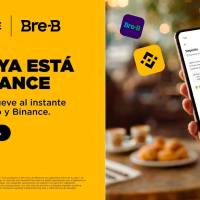 La integración de Bre-B permite a los usuarios de Binance enviar y recibir pesos colombianos en tiempo real, las 24 horas del día. FOTO: CORTESÍA