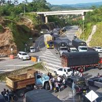 Así se encontraba la zona de acceso al municipio de Remedios. FOTO: imagen tomada de redes.