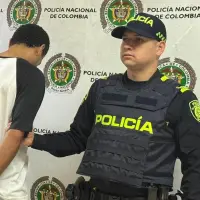 El hombre implicado, identificado como Luis Carlos Ospina, habría agredido a su pareja sentimental con un agente químico. FOTO: Cortesía Policía Metropolitana del Valle de Aburrá