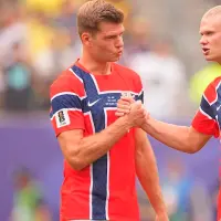 Alexander Sørloth y Erling Haaland, dos de los referentes de Noruega en el Mundial. FOTO GETTY