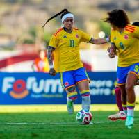Colombia venció 1-0 a Venezuela, con tanto de Ingrid Guerra (#11), en el primer partido amistosos de los dos que tienen programados en Isla Margarita. FOTO CORTESÍA FCF