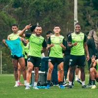 En Atlético Nacional se percibe un ambiente de alegría, unión y motivación de cara al duelo de vuelta de semifinales ante Deportes Tolima. FOTO X-ATLÉTICO NACIONAL