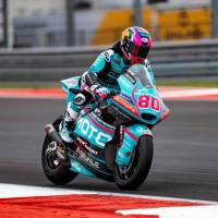 David Alonso fue cuarto tras una espectacular remontada en el último Gran Premio de Moto2, en Estados Unidos. FOTO Aspar Team