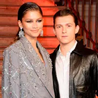 Zendaya y Tom Holland se conocieron durante el rodaje de una película de la franquicia de Spider Man. Foto: Getty.