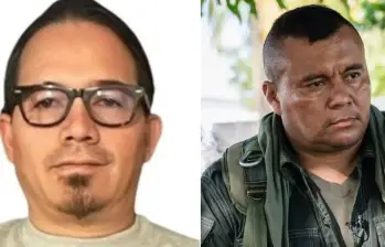 Wilmar Mejía, exfuncionario de la DNI, y alias Calarcá. FOTOS: Tomadas de redes sociales