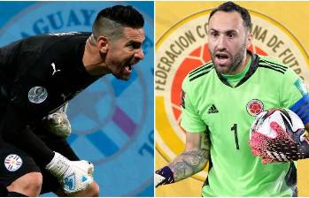 En la imagen aparecen Anthony Silva y David Ospina, ambos desde su función de porteros, son fichas clave para sus seleccionados hoy en Barranquilla. FOTO Getty