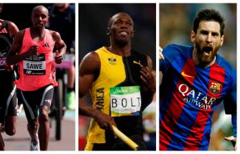 Sabastian Sawe, Usain Bolt y Lionel Messi, entre los deportistas que batieron récords “imposibles”. FOTOS GETTY