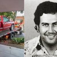 La Chevrolet Silverado de placas CAS-263 fue retirada en septiembre de 2026 de un inmueble administrado por Roberto Escobar, hermano del extinto capo. Fotos: redes
