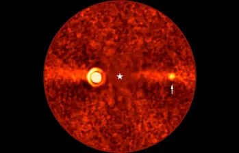 Imagen obtenida con el VLT del exoplaneta Beta Pictoris d (Crédito: ESO/B. Sutlieff, M. Bonse et al.). FOTO Europa Press / Congreso de los Diputados