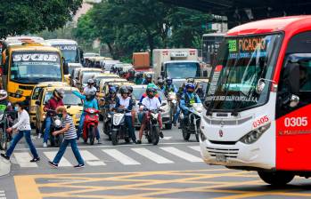 La medida del pico y placa aplica aplica en todos los municipios del Valle de Aburrá y busca descongestionar la movilidad. FOTO: JAIME PÉREZ