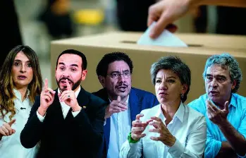Cinco candidatos presidenciales lideraron la conversación durante estas elecciones para suceder a Gustavo Petro. FOTO Ilustración El Colombiano 
