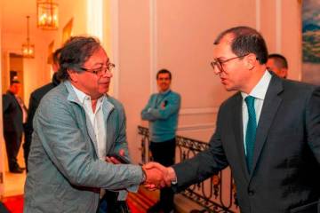 Presidente Gustavo Petro y fiscal general Francisco Barbosa. FOTO: CORTESÍA