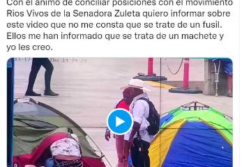 El alcalde Daniel Quintero se retractó en su cuenta de Twitter de sus señalamientos contra Ríos Vivos. FOTO: CAPTURA TOMADA DE TWITTER