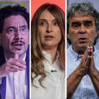 De izquierda a derecha: Abelardo De la Espriella, Iván Cepeda, Paloma Valencia, Sergio Fajardo y Álvaro Uribe, protagonistas de las elecciones en Antioquia. FOTO EL COLOMBIANO