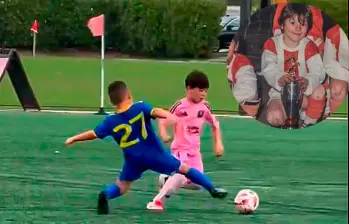Ciro Messi se ha viralizado en redes por su similitud al juego de Lionel Messi. Foto: Captura todama de redes @TeamLeoM.