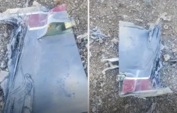 La prensa iraní difundió imágenes de los restos del aparato. Fotos: Guardia Revolucionaria Islámica