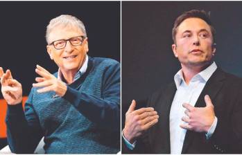 Bill Gates, fundador de Microsoft, y Elon Musk, fundador de Tesla, dos de los hombres más ricos del mundo, tienen opiniones contrarias sobre los criptoactivos. FOTO Getty