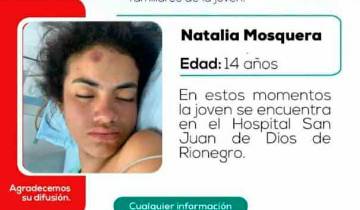 $!Buscan a la familia de una menor de 14 años que está en coma en hospital de Rionegro