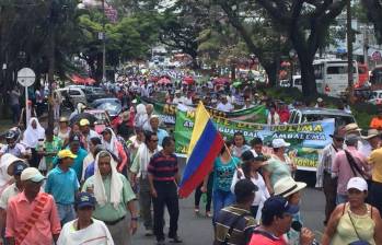 Los arroceros anunciaron bloqueos en la vía Villavicencio - Puerto López, vía Espinal - Guamo, vía Campoalegre - Yaguará y en la troncal de Occidente en San Marcos hasta que se dé una solución inmediata. FOTO: Cortesía