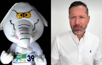 Luis Carlos Rúa, más conocido por ser el hombre detrás del personaje de ‘Elefante Blanco’, citó al ministro Jaime Andrés Beltrán a control político. FOTO: Tomada de Instagram - captura de video 