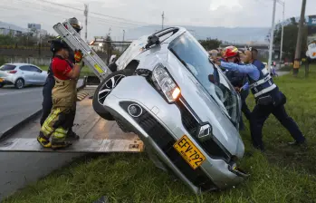 Imagen de referencia de un accidente de tránsito ocurrido en el municipio de Sabaneta Foto: Manuel Saldarriaga Quintero