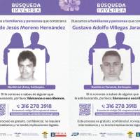 Estas son las caras de los tres hombres que fueron desaparecidos en el contexto del conflicto armado en otros departamentos de Colombia. FOTO: Cortesía Unidad de Búsqueda de Personas dadas por Desaparecidas