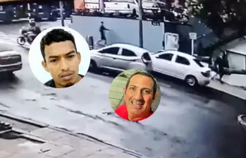 Gustavo Aponte (de rojo), empresario del arroz, fue asesinado en Bogotá al confundirlo con otra persona. El primer capturado del caso es Leonel Llanos Paternina (foto fondo blanco), conocido como ‘Tony’. Fotos: redes