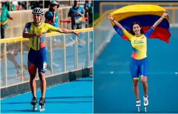 Con las dos nuevas medallas de Juan Jacobo y Gabriela, Colombia acumula 5 en patinaje. Foto: cortesía @olimpicocol