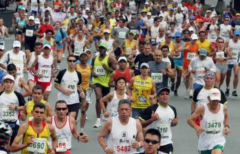 Foto ilustrativa de personas en maratón para representar la Media Maratón de Guatapé. FOTO: Jaime Pérez Munévar