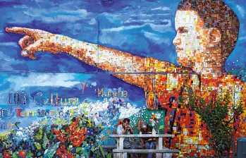 Mural ubicado en el barrio Moravia FOTO: El Colombiano