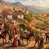 Imagen de referencia del “trasteo” de una capital de Antioquia a otra. FOTO Generada con IA