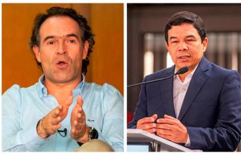 El alcalde electo, Federico Gutiérrez, le hizo varias peticiones al mandatario encargado, Óscar Hurtado, para el proceso de empalme. FOTO: EL COLOMBIANO
