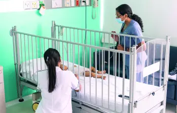 El Hospital Infantil Santa Ana queda en el barrio Manila, de El Poblado. Atiende anualmente a 12.000 niños y fue por mucho tiempo referente regional en manejo de desnutrición crónica infantil. FOTO Camilo Suárez.