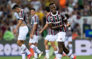 El chocoano celebra su primer tanto de 2025 con Fluminense. Su equipo goleó 4-0 a Volta Redonda FOTO TOMADA X @FluminenseFC