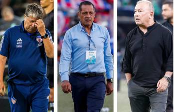 Cinco técnicos en siete fechas de Liga colombiana han salido despedidos. FOTOS CARLOS VELÁSQUEZ, ESTEBAN VANEGAS Y ESNEYDER GUTIÉRREZ.