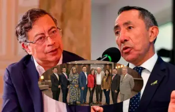 Gustavo Petro, Ricardo Roa y Junta Directiva de Ecopetrol. FOTOS: COLPRENSA Y CORTESÍA ECOPETROL