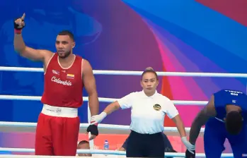 Juan Pablo Patiño, luego de su triunfo en los Juegos Centroamericanos de Santo Domingo. FOTO CAPTURA DE VIDEO