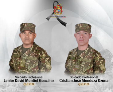 Janier y Cristian: los dos soldados que asesinó el Clan del Golfo en combates en Urrao, Antioquia