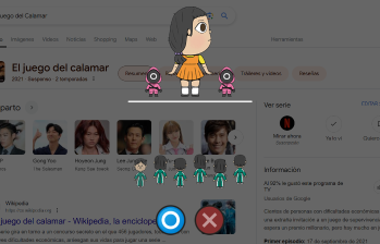 El minijuego de Google inspirado en El Juego del Calamar recrea la icónica dinámica de ‘Luz roja, luz verde’ y está disponible en navegadores de todo el mundo. FOTOS El Colombiano