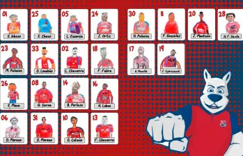 Esta es la imagen que compartió el Independiente Medellín con cada uno de los convocados dibujados por niños. FOTO DIM