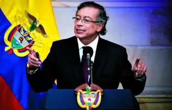 El presidente Petro en su discurso en la instalación del Congreso, que duró cerca de dos horas. Foto: Colprensa