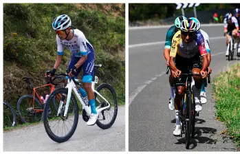 Buitrago y Egan, colombinos protagonistas en la edición 80 de la Vuelta a España. FOTOS X-BAHRAIN E INEOS