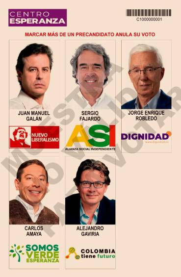 *El orden de los tres tarjetones de las consultas se definió por orden alfabético del nombre de cada una*