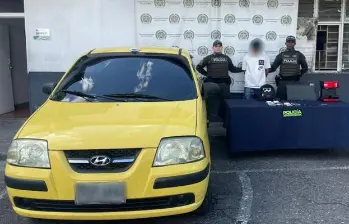 Los bienes encontrados en el taxi están avaluados en $7.000.000. FOTO: POLICÍA