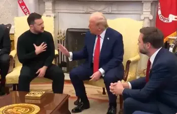 Donald Trump y Volodimir Zelenski tuvieron un fuerte altercado en medio de una reunión. FOTO: Captura de video