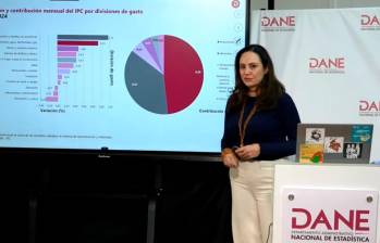Piedad Urdinola, directora del Dane, presentó los datos de inflación a abril de 2024. FOTO tomada de YouTube