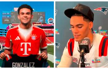 En las imágenes aparece Luis Díaz con la camiseta de Christian González, mientras que González aparece mirando el mensaje de apoyo que le envió el futbolista guajiro. FOTOs instagram