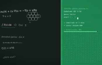 Ilustración: la matemática hecha a mano, reescrita por el código de la inteligencia artificial.