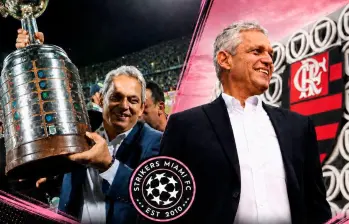 Esta fue la imagen que uso el Strikers de Miami para agradecerle a Reinaldo Rueda su presencia en el congreso. FOTO STRIKERS MIAMI FC